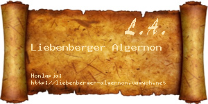 Liebenberger Algernon névjegykártya